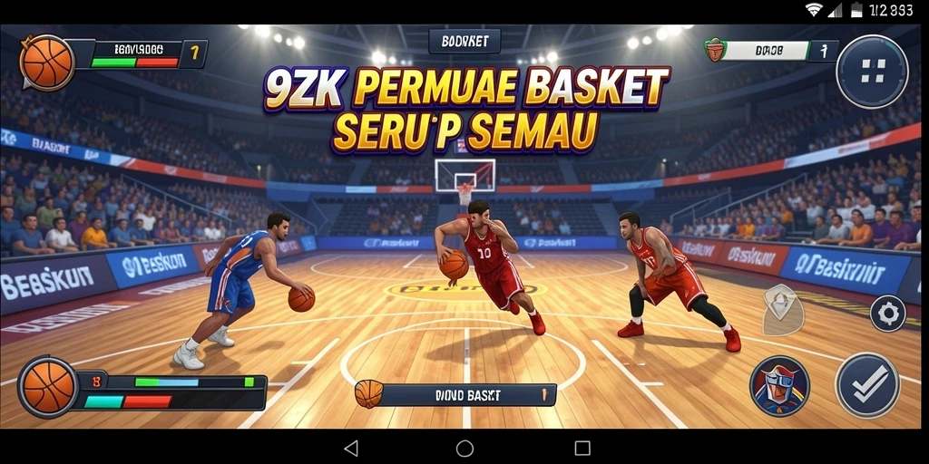 Tampilan antarmuka game Basket dengan fitur menarik.