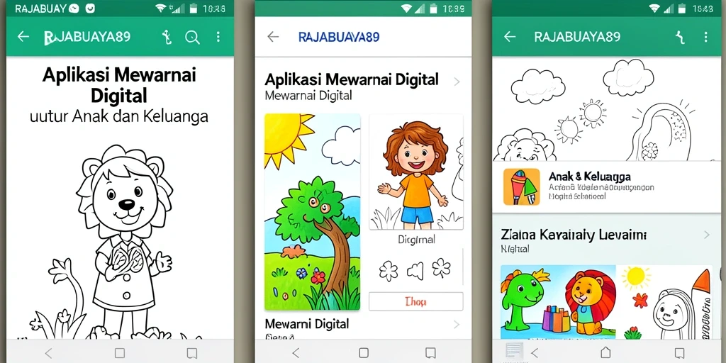 Antarmuka RAJABUAYA89 dengan berbagai opsi mewarnai.