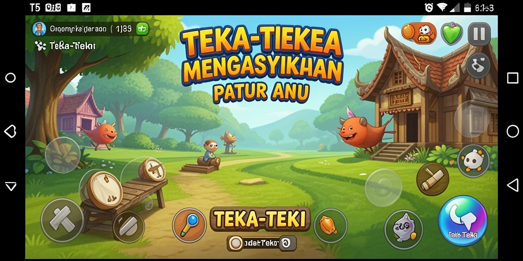 Tampilan antarmuka T6 penuh warna dan menarik untuk teka-teki.