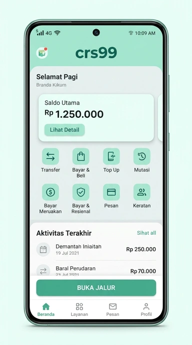 Tampilan link alternatif crs99